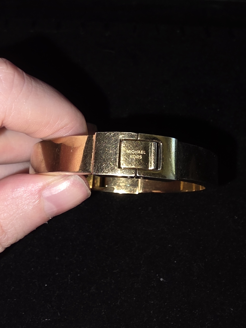 Michael Kors Gold Hinged Cuff Bracelet - Picture 3 of 3